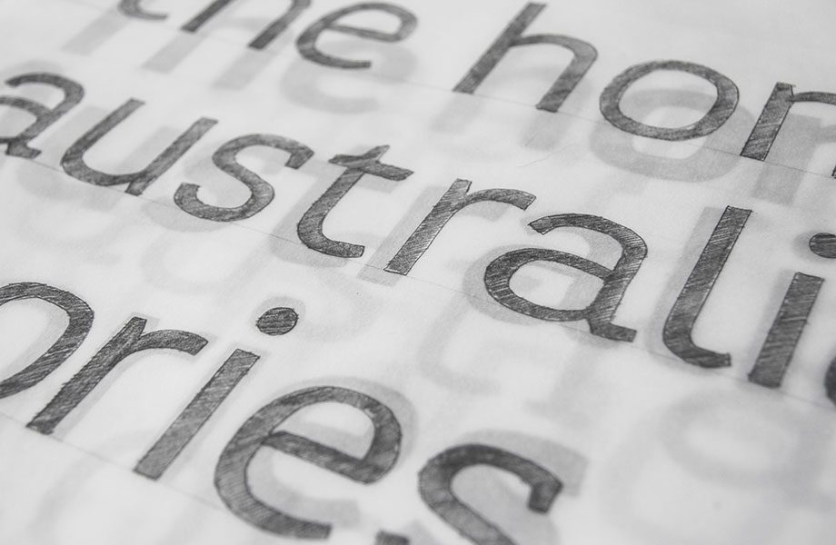 The original drawings for the ABCSans fonts