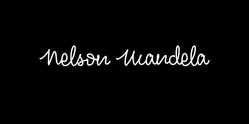 Nelson Mandela handwriting font by Australian Type Foundry