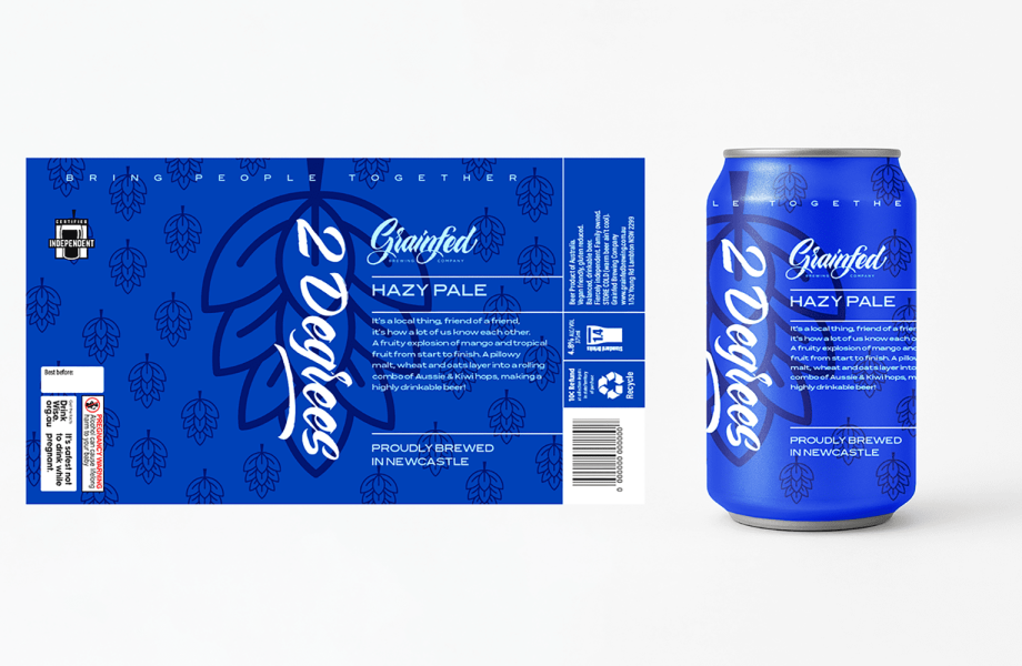 Can + Label 2 Degrees Can + Label 2 Degrees